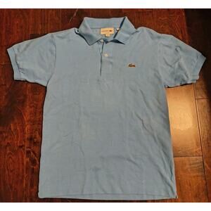 Mens Lacoste Classic Fit Light Blue Polo Shirt US XS FR 2